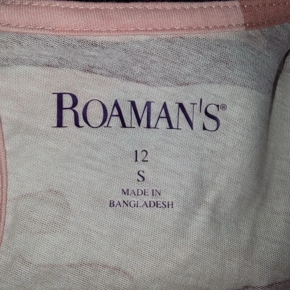 Roamans Nwot camo keyhole tunic top size 12